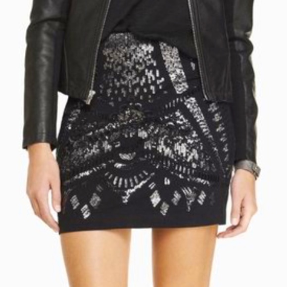 Express Dresses & Skirts - Express sequin mini skirt - black